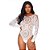 BODY EM RENDA DESENHADA MANGA LONGA LEG AVENUE LEG0147 BRANCO - Imagem 2