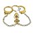 FETICHE ALGEMAS X PLUG ANAL CRAVEJADO (HA147) DOURADO P - Imagem 2