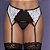 LINGERIE YAFFA CINTA LIGA E CALCINHA Y2077 PRETO/BRANCO U - Imagem 1