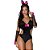 FANTASIA COELHA SEXY PRETO/ROSA - Imagem 1