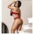 LINGERIE YAFFA Y7079 CONJUNTO SEM BOJO. COM TIRAS, ARO, TULE E RENDA VERMELHO (T) - Imagem 3