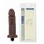 Pênis Realístico com Vibrador em CYBERSKIN Cor CHOCOLATE - 18 x 4 CM PK323CH - Imagem 1