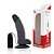 Penis Vibrador Curvo PRETO Ventosa e Escroto 15 x 3,5cm Sensual - RP15-1 - Imagem 4