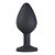 PLUG ANAL EM SILICONE CIRÚRGICO NA COR PRETO COM JOIA - TAM M - YSDF065M - RY-068-D - Imagem 2