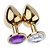 Plug Anal Metal Joia com Cristal 7x2,8cm DOURADO - P - 7052 - Imagem 1