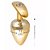 PLUG ANAL ANATOMICO HARD (HA140) DOURADO M - - Imagem 2