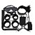 Kit Sado Erótico 10 Produtos Algemas Amarras Venda Chicote Coleira Grampos Mordaça Pena - Bandage SET BLACK - 8115 - Imagem 1
