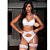 LINGERIE CONJ C/ BOJO E ELASTICO PERSONALIZADO BRANCO - - Imagem 2