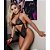 Body Louise Todo Em Renda - Preto - 392 - Universo feminino - Imagem 3