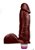 PROTESE REAL PETER C/ESCROTO VIBRO 20X4.5CM MARROM U - Imagem 1
