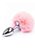 Plug Anal em Metal com Rabo de Coelho PomPom Cor Rosa - 7061 - FT-029 - Imagem 1