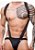 Body Masculino Harness em Suplex - Preto - - Imagem 1