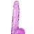 Pênis em Jelly Com Escroto e Ventosa - 20,5x3,8cm - ROXO Translúcido - PE324 - Imagem 1