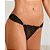 Calcinha Tanga Drapeada - Eternity Glow FDLP PRETO - Imagem 1