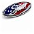 Emblema De Grade Ford Americano Oval Ranger F250 F100 F350 Prateado - Imagem 2