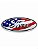 Emblema De Grade Ford Americano Oval Ranger F250 F100 F350 Prateado - Imagem 1