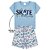 CONJUNTO PIJAMA MASCULINO INFANTIL SKATE - AZUL CELESTE - Imagem 2