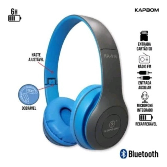 FONE BLUETOOTH KAPBOM - Imagem 6