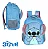 Mochila De Costas Infantil Stitch Peluciada Azul Luxcel - Imagem 2