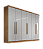 Roupeiro Bianchi Alvorada 6 Portas e 6 Gavetas 100% MDF - Imagem 4