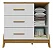Jogo de Quarto de Bebe Guarda Roupa Berco e Comoda Peroba Gutti Branco com Menzo  100% MDF - Imagem 6