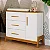 Jogo de Quarto de Bebe Guarda Roupa Berco e Comoda Peroba Gutti Branco com Menzo  100% MDF - Imagem 5
