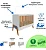 Jogo de Quarto de Bebe Guarda Roupa Berco e Comoda Peroba Gutti Branco com Menzo  100% MDF - Imagem 11