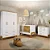 Beço Peroba Gutti Americano 5 em 1  100% MDF Branco com Amendoa - Imagem 4