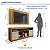 Conjunto Rack + Painel Valdemoveis Firezi 160 LArgura tv ate 50 - Imagem 2