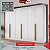 Roupeiro Bianchi Casal 100% MDF Master 6 Portas e 6 Gavetas com pes - Imagem 2
