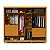 Roupeiro Gelius Apolo 100 % MDF 2 Portas com Espelho e Pes - Imagem 2