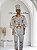 Conjunto Masculino bordado branco com fio dourado 3 peças - Imagem 1