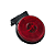 Lanterna Lateral Redonda Small LED 12/24V Vermelha com Suporte – 1617600 - Imagem 2