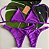 Biquini Violeta canelado - Top Fixo - Imagem 1