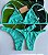 Biquini Lurex Verde Menta - Top Fixo - Imagem 1