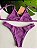 Biquini Lurex Roxo Plum Texturizado - Top Fixo - Imagem 3