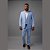 Terno/Costume Slim Fit Microfibra - Azul Bebê Mesclado - Imagem 1