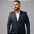Terno/Costume Slim Fit Microfibra - Preto Com Marca D'água - Imagem 1