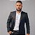 Terno/Costume Slim Fit Microfibra - Preto Com Risca De Giz - Imagem 3