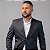 Terno/Costume Slim Fit Microfibra - Preto Com Risca De Giz - Imagem 4