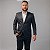 Terno/Costume Slim Fit Microfibra - Preto Com Risca De Giz - Imagem 1