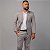 Terno/Costume Slim Fit Microfibra - Bege Com Riscas - Imagem 1