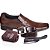 Sapato Social Rafarillo Kit 4 em 1 34064-102T Mogno-Mogno - Imagem 1