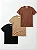Kit 3 Camisetas Toque Macio - Marrom, Areia e Preto - Imagem 1