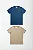 Kit 2 Camisetas Algodão Premium Sem Transparência Bege e Marinho - Imagem 1
