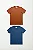 Kit 2 Camisetas Algodão Premium Sem Transparência Caramelo e Marinho - Imagem 1