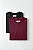Kit 2 Camisetas Algodão Toque Macio - Vinho e Preta - Imagem 1