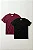 Kit 2 Camisetas Algodão Toque Macio - Vinho e Preta - Imagem 2