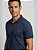 Camisa Polo Masculina Sem Botão Texturizada Azul Marinho - Imagem 1