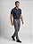 Camisa Polo Masculina Sem Botão Texturizada Azul Marinho - Imagem 3